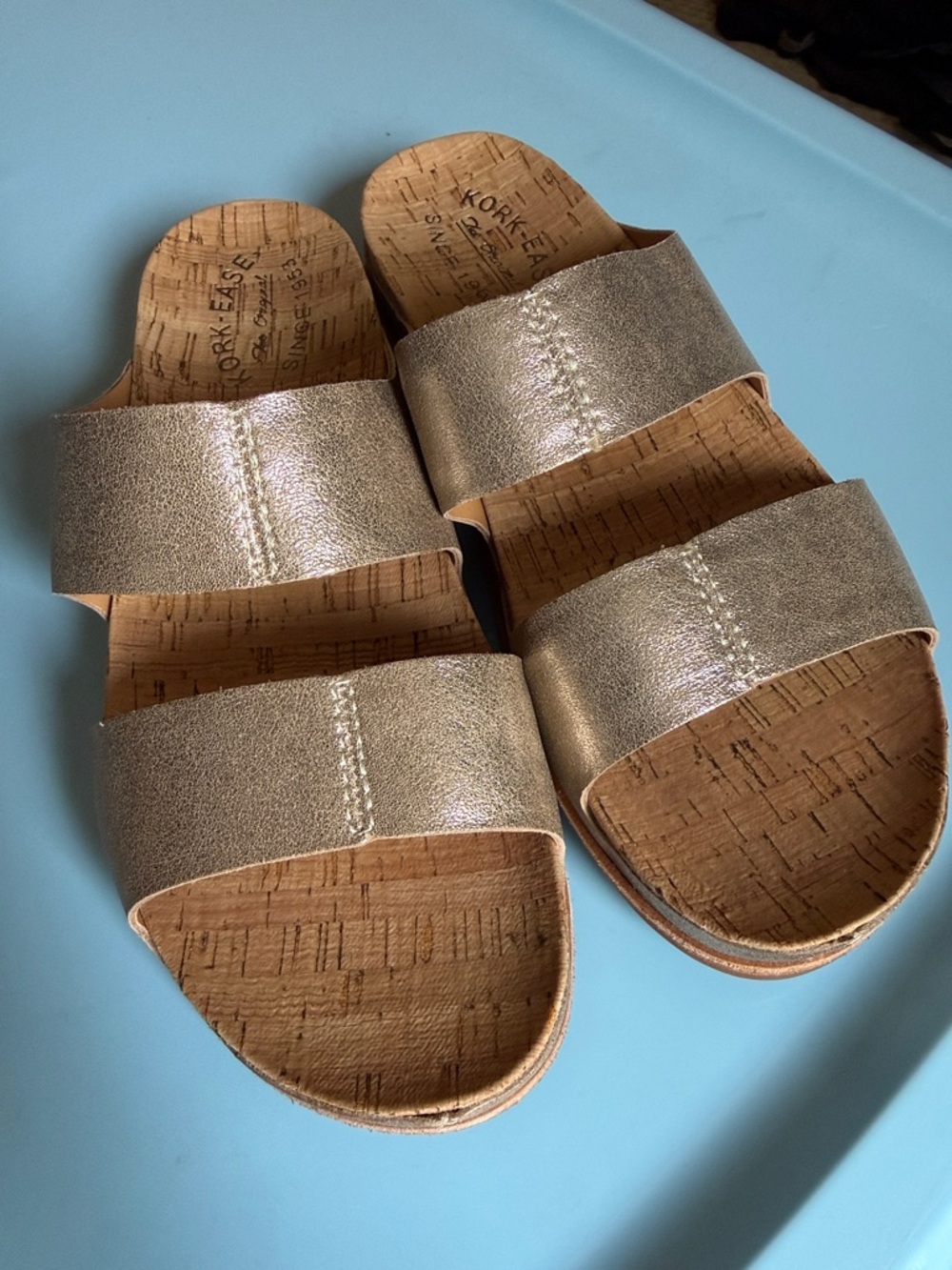 KORK-EASE Women's Tutsi Dual Band Flat Sandal Size 9